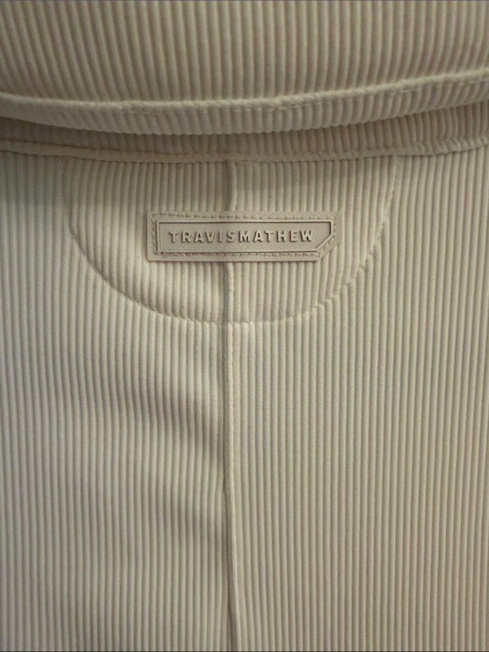 Travis Mathew White Ribbed Polo Top - Picture 3 of 3